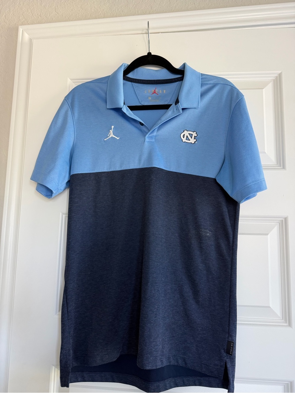 Jordan Men's Two-Tone Light Blue and Navy Polo